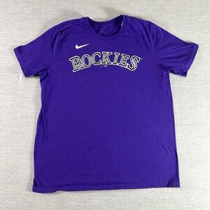 Colorado Rockies T Shirt Men's Size Large Ryan McMahon Purple Nike Shirt